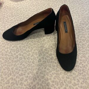 Margaux Classic Black Heels suede round toe 39